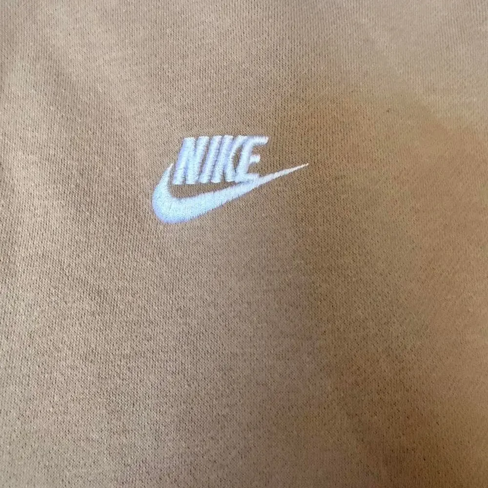 Nike Tan Zip Up Hoodie Size L